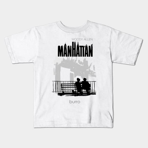 Woody Allen's Manhattan Kids T-Shirt by burrotees